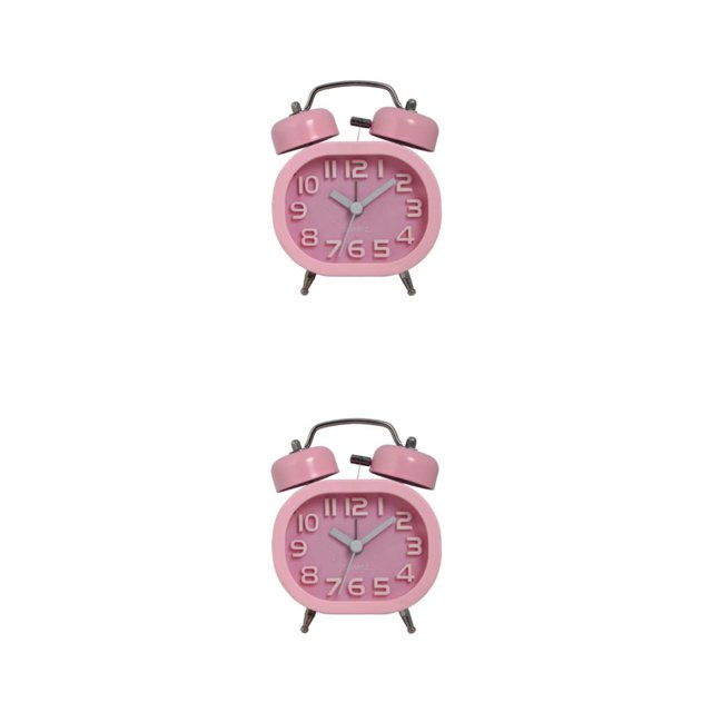 Methold Reloj despertador sin garrapatas, , doble campana, puntero, tipo Metal, relojes de escritorio, decoración, silenciosa, campanas de Type1 NO1