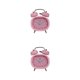 thumbnail image 2 of Reloj despertador Injueey sin garrapatas para dormitorio espejo de cristal campana redonda doble, 2 of 6
