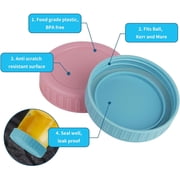 24PCS Mason Jar Lids - Colored Plastic Mason Lids Regular Mouth, Leak Proof Canning Covers with Silicone Rings for Ball, Kerr and More, Reusable Can Tops Caps Covers for Jars