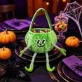 thumbnail image 2 of Halloween Candy Bag Reusable Cute Smiling Pumpkin Trick or Treat Bag Indoor Outdoor Fall Decro, 2 of 6