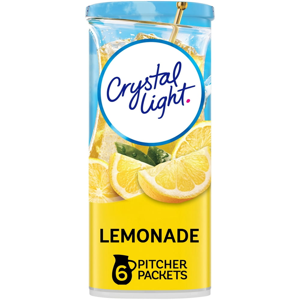 Crystal Light Lemonade Naturally Flavored Powdered Drink Mix, 6 ct Pitcher Packets
