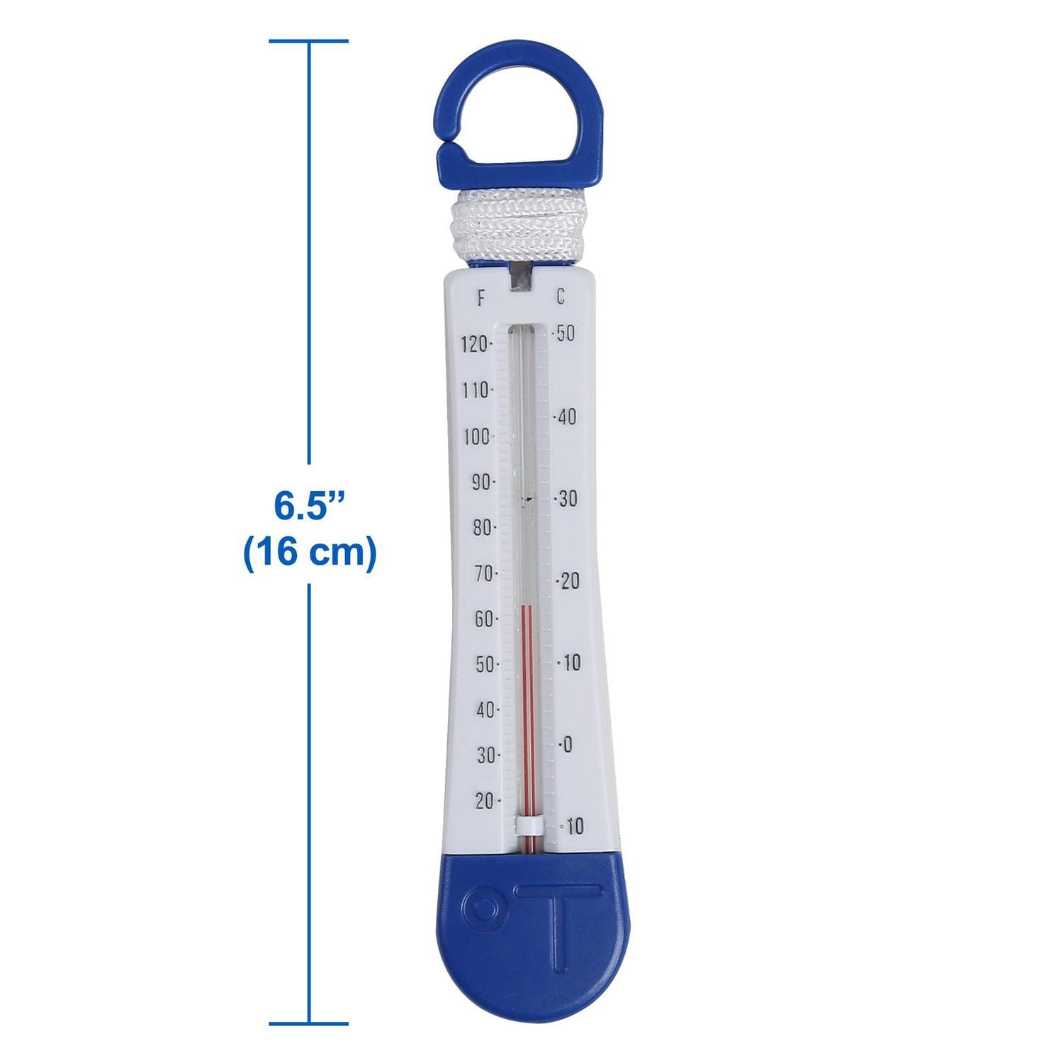 Mainstays Spa Thermometer, Discrete design with a retaining cord