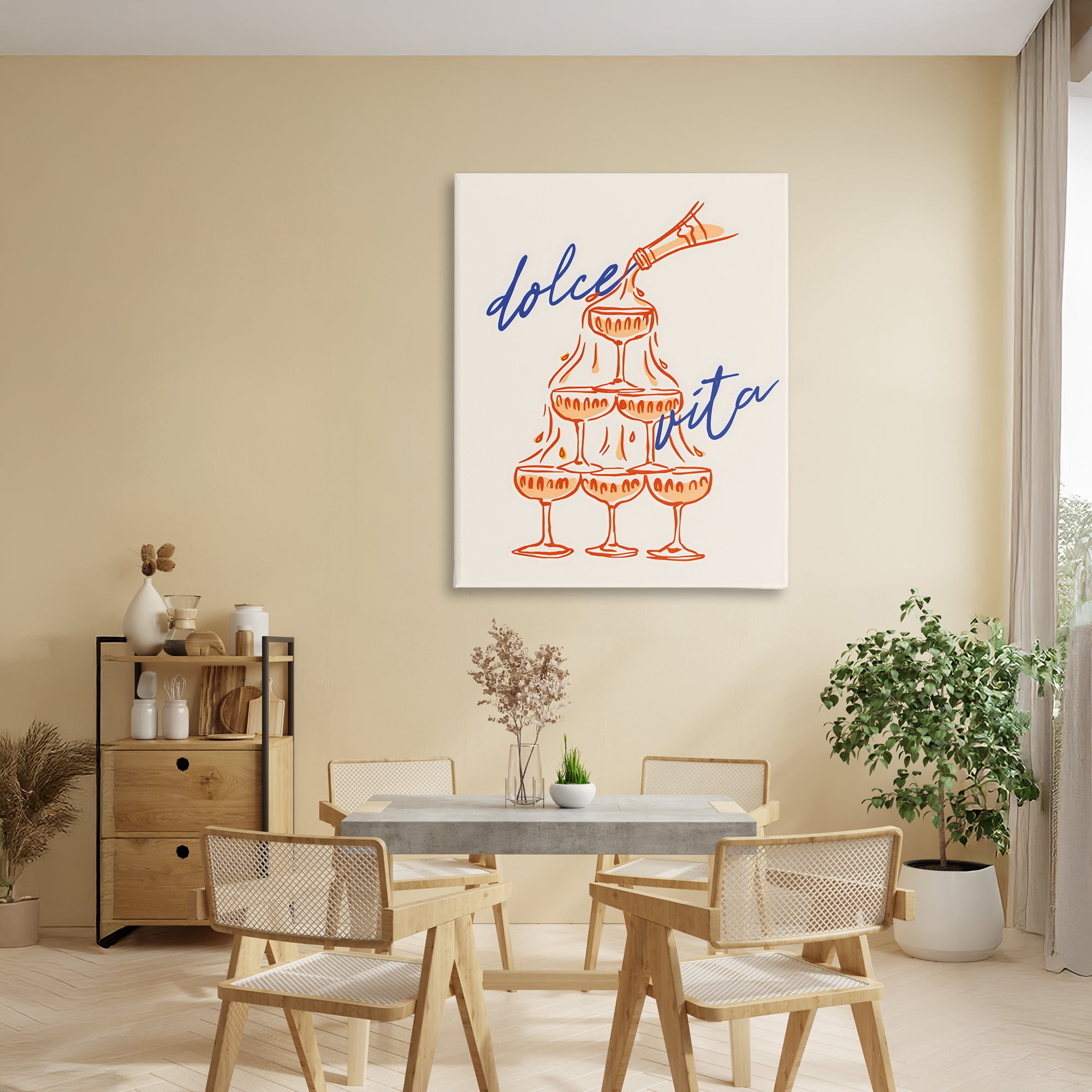 Stupell Industries Dolce Vita Champagne Tower Canvas Wall Art, design by The Prints Vibe