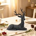 thumbnail image 5 of Christmas Reindeer Figurine Decor, Festive Home Figurine Christmas Holiday Elk Sculpture Ornamenttabletop Decor,Living Room Office Desk Decorative Statue, 5 of 6