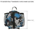 thumbnail image 2 of Uxcell Basketball Bag Football Ball Backpack with 2 Shoulder Straps, 2 Side Mesh Pockets, Camo  Blue, 2 of 6
