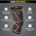 CAMBIVO Knee Brace Support Compression Sleeve 2 Pack, Knee Brace for