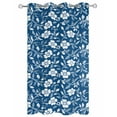 thumbnail image 2 of nqOlkjepod Outdoor Curtains for Patio Waterproof, Blue White Floral Outdoor Privacy Panels Grommet, Farmhouse Retro Botanical Leaves Blackout Outside Curtains for Porch/Cabana 54"x108", 1 Panel, 2 of 8