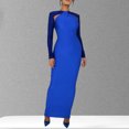 thumbnail image 1 of Vestido Vestido ajustado para mujer Vestido sexy de cintura alta Traje de vacaciones con cremallera (Azul M) Kuymtek Azul T M para Mujer, 1 of 8