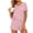 Pink, variant on Avidlove Womens Pajama Set Short Sleeve Pj Tops and Shorts 2 Piece Lounge Set Soft Sleepwear with Chest Pocket