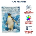 thumbnail image 5 of America Forever Winter Penguin House Flag Double Sided Vertical Decorative 28 x 40 inches for Outdoor, Yard, Porch Happy Holiday Welcome Snow Snowfall Snowflakes North Pole House Flag, 5 of 5