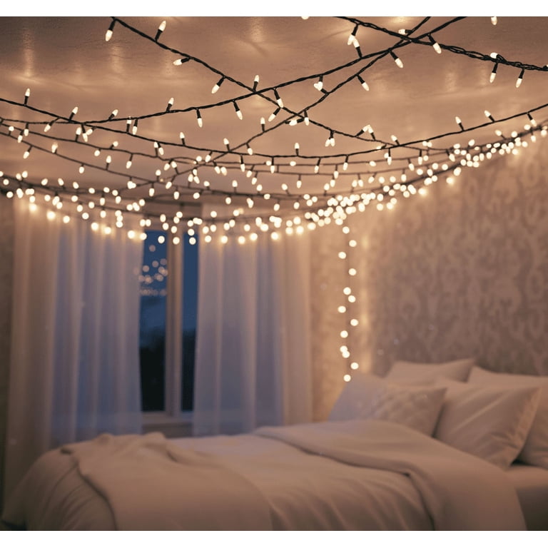 100-Count Mini String Lights – 21FT Warm White Fairy Lights On White Wire, UL 588 Certified, Connectable For Indoor/Outdoor Use
