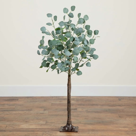Nearly Natural 4ft. Lighted Artificial Eucalyptus Tree with 240 Warm White LED Lights