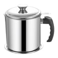 thumbnail image 2 of Utensilio de cocina Filtro de residuos Olla de aceite Botella para verter aceite de acero inoxidable de gran capacidad con tapa Botella de aislamiento de aceite Olla de aceite, 2 of 5