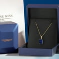 thumbnail image 5 of Gem Stone King 14K Yellow Gold Blue Sapphire Pendant Necklace | 1.21 Cttw | Gemstone September Birthstone | Octagon 8X6MM | Gold Necklace for Women | With 18 inch Gold Chain, 5 of 6