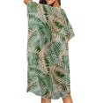 thumbnail image 4 of HELLHERO High Quality Fabrics Long Kimono Swimsuit Cover Up for Beach Casual Loose Lightweight Palm Leaf, 4 of 6