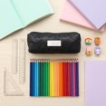 thumbnail image 4 of Pencil Pouch, Cute Bow Design Black Pen Case Makeup Brush Bag Organizer, Multifunctional Zipper Pouch Stationery Storage Bag Holder, Pencil Case for Little Ones Teenagers Home Office Daily Use, 4 of 7