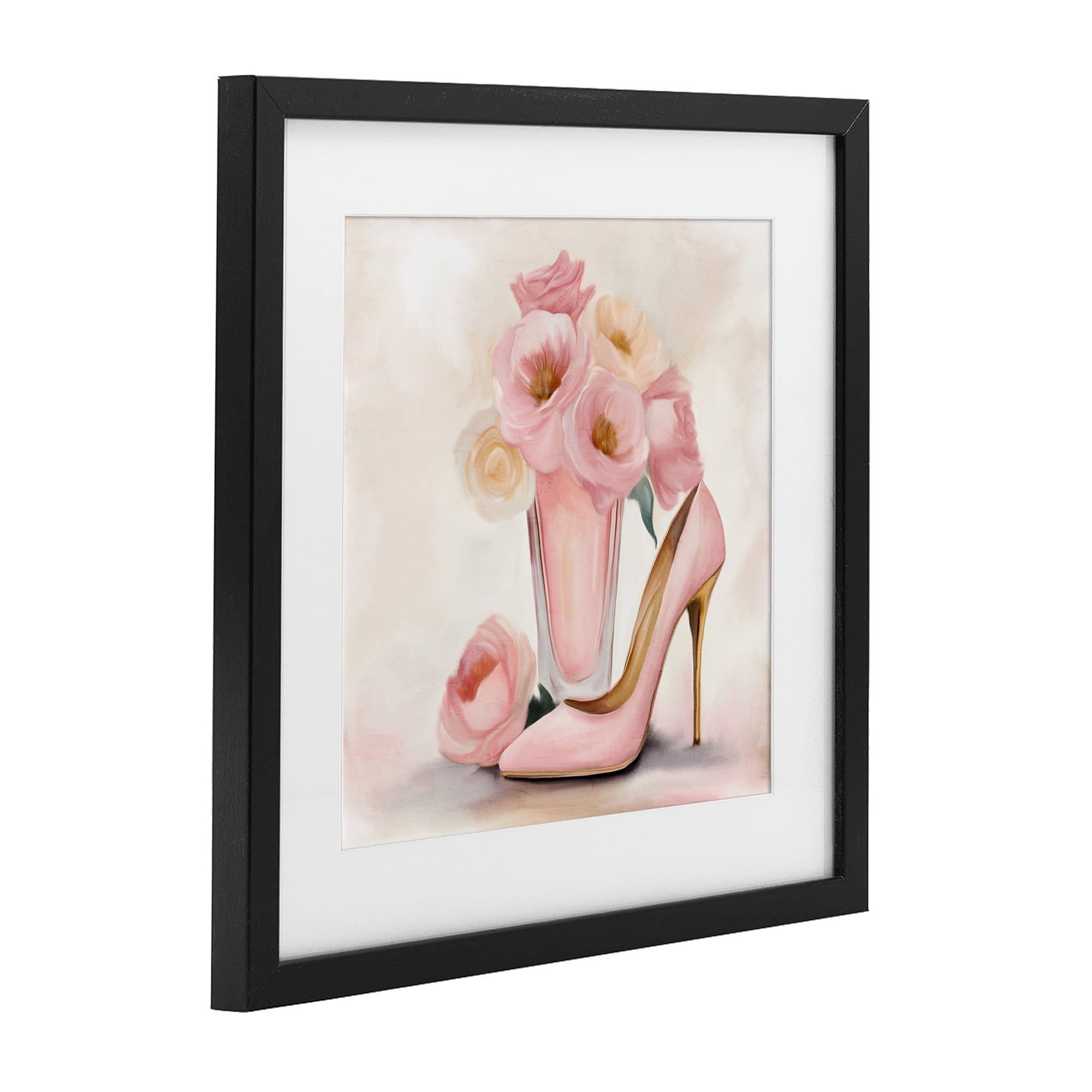 Stupell Industries Pink Beauty Bouquet Black Framed Print Under Glass, design by Kim Allen