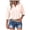 Light Pink, variant on vigerkar Gauze Shirts Women Summer Casual Loose 3/4 Sleeve Button Down Tops Textured Collared Work Blouses Vacation Clothes (Light Pink, XXL)