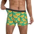 thumbnail image 3 of Mens Underwear Boxer Briefs - cartoon Lemon orange Comfort Breathable men's boxer briefs with Flex Waistband, 3 of 7