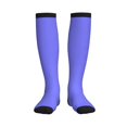 thumbnail image 2 of Socks Calf Pressure Socks Breathable Moisture Absorbent 11.8in×7.9in Full Print Designed For Hiking Walking Sports Lightpurple 3 Black, 2 of 8