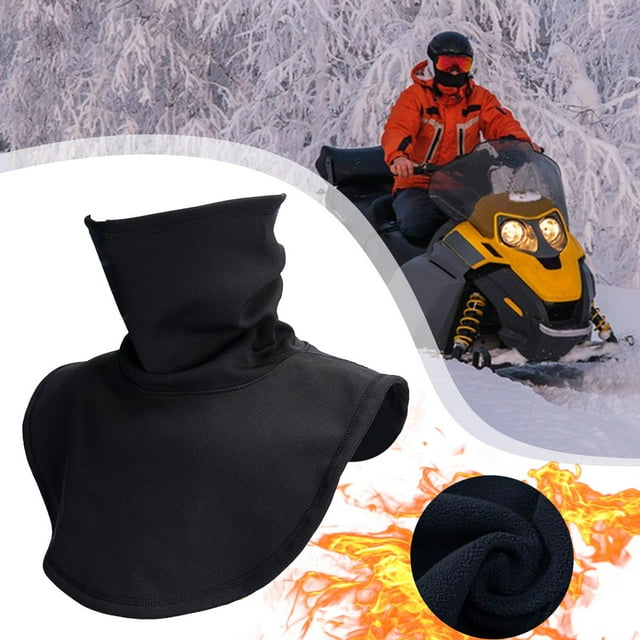 Calentador de cuello, protector de pecho, ligero, resistente al viento, desmontable, bufanda térmica, cuello falso para deportes y desplazamientos negro