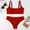 Red, variant on Babysbule Swimsuits for Women Women Striped Push Up High Cut Hight Waist Halter Bikini Set Two Piece Swimsuit
