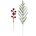 thumbnail image 2 of Décorations de Printemps Branches Artificielles de Noël avec Baies Rouges Feuilles Vertes Enneigées Baies Pics à Aiguilles Givrés Blancs pour Guirlande Décoration Maison, 2 of 8