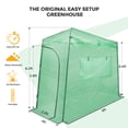 thumbnail image 4 of EAGLE PEAK 9x4 Portable Lean to Walk-in Greenhouse Instant Pop-up Greenhouse with Roll-Up Zipper Entry Doors and Side Windows, Green, 4 of 10
