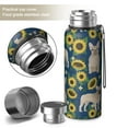 thumbnail image 2 of 20 Oz French Bulldog Sunflowers Floral Coffee Tumbler Double Wall Insulated Stainless Steel Water Bottle | Metal Reusable Thermoses Flask with Cup Cap | Leak & Sweat Proof with Anti-Dust Lid, 2 of 7