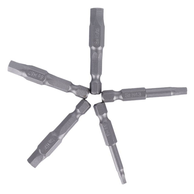 Juego De Puntas Pentagonales Magnéticas, 5 Uds., Juego De Brocas Con Llave Magnética, Puntas De Destornillador De Cabeza Duraderas Para Taladro Destornillador