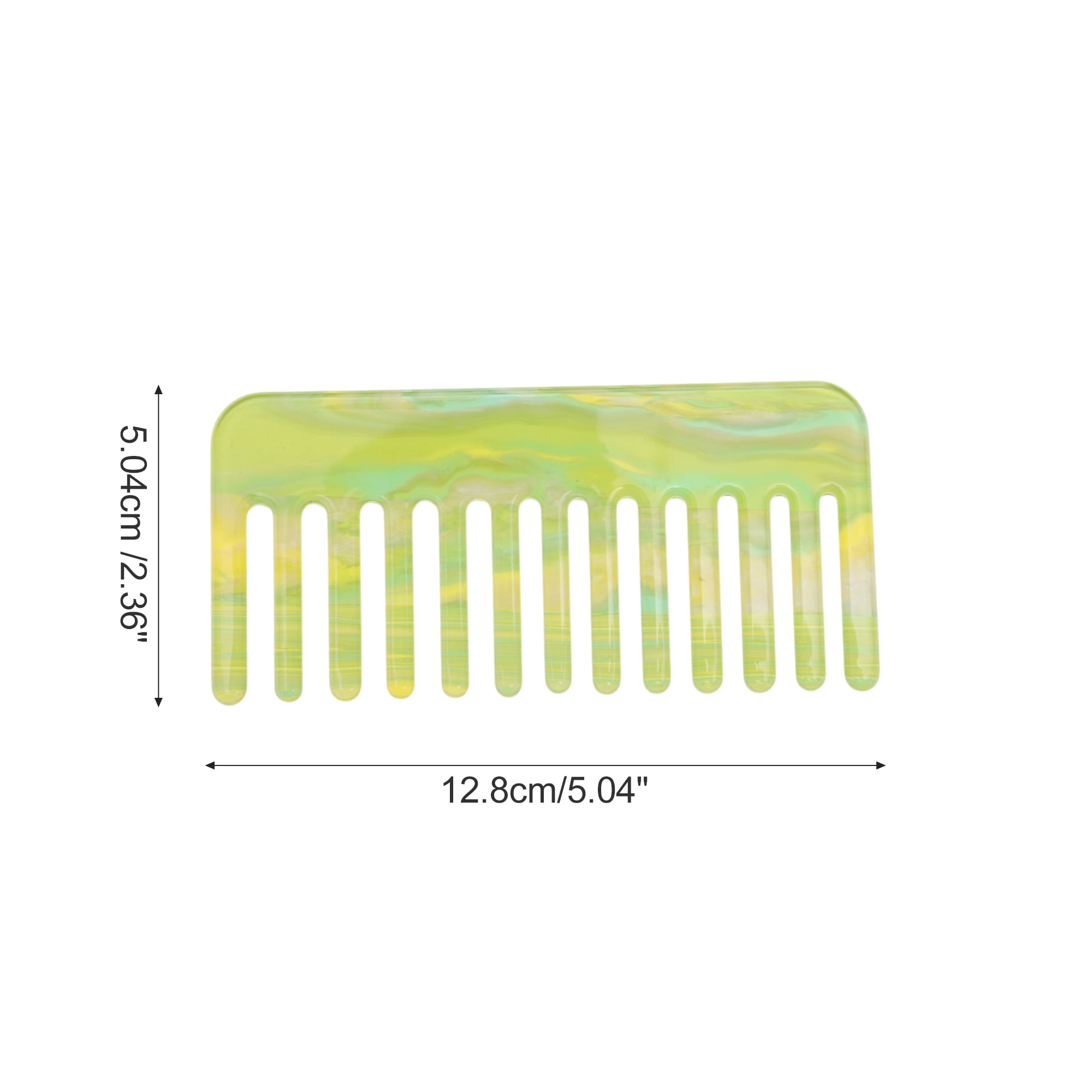 Unique Bargains 1 Pc Vintage Portable Wide Tooth Comb for All Hair Types Green