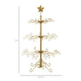 thumbnail image 7 of Best Choice Products 3ft Wrought Iron Ornament Display Christmas Tree w/ Easy Assembly, Stand - Gold, 7 of 7