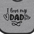 thumbnail image 4 of Inktastic I Love My Dad with Hearts Boys or Girls Baby Bib, 4 of 4