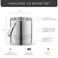 thumbnail image 6 of JoyJolt  Double Wall Stainless Steel Ice Bucket with strainer and Tongs - 101 oz, 6 of 8