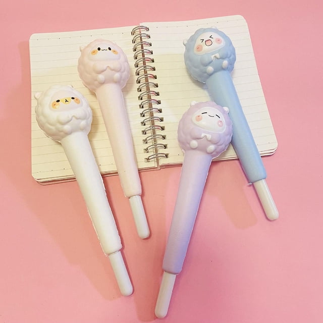 de 4 bolígrafos parpretar ovejas 0,5mm suave bolígrafo parpretar creativo para papelería estudiante re Yotijar Bolígrafos de dibujos animados