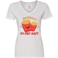 thumbnail image 3 of Inktastic Hooray It's Fry-Day with Cute Fries Women's V-Neck T-Shirt, 3 of 5