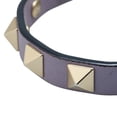 thumbnail image 3 of Pre-Owned Valentino Rockstud Bracelet in Purple Plated Leather for Men, 3 of 7