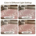 thumbnail image 7 of ODIKA Vintage Distressed Trellis Scroll Border Boho Motifs Mauve Dusty Refined Stain Resistant Low Profile for Dorm Room, Small Living Apartment, 7 of 7