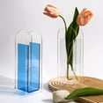 thumbnail image 4 of HEVIRGO Clear Acrylic Flower Vase Modern Home Office Dining Table Centerpiece Desktop Decor Hydroponic Floral Holder Transparent Container, 4 of 8