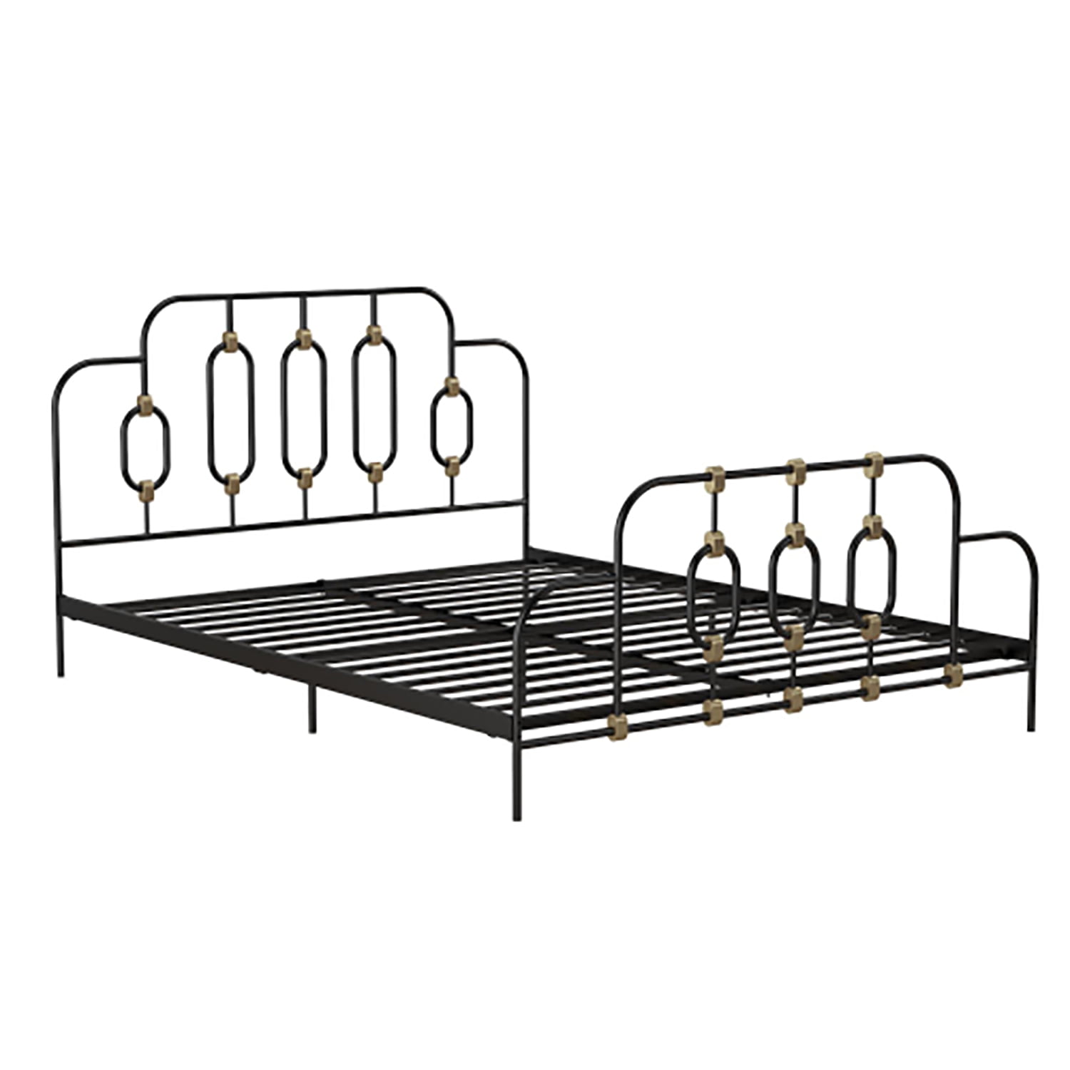 Resenkos Classic Metal Platform Bed Frame, Full Size Bed Frame with Vintage Headboard and Footboard Platform Base, Black Resenkos Classic Metal Platform Bed Frame, Full Size Bed Frame with Vintage Headboard and Footboard Platform Base, Black