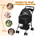 thumbnail image 4 of SHUO Y - Detachable Foldable Pet Stroller with Removable Travel Carrier, Lightweight 4-Wheel Cat Dog Walking Stroller Supports 8 Kilograms Max Load, 4 of 9