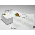 thumbnail image 6 of Inkdotpot 4x6 Inch Recipe Cards (Set of 50) , Thick Double Sided Premium Card Stock- Modern Style White Recipe Notecards for Weddings- Bridal- Baby Shower - Tomato Theme, 6 of 6