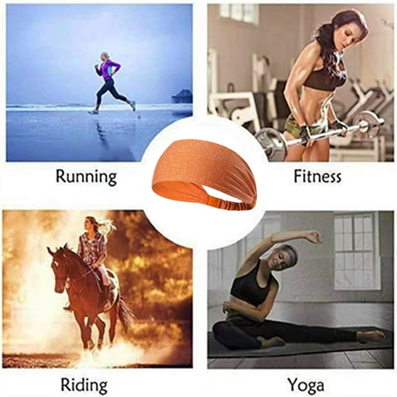 Nsxcdh Headbands Sports Workout Accessories Sweat Wicking Yoga Gym Camping Running Tennis Polyester 9.45x3.15in Stretchy Lightweight Non Strangling Secure Fit Multi Scene Home Home Indoor Sports Gift