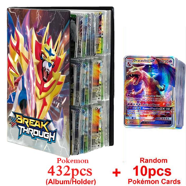 Libro de álbum de Pokemon de 9 bolsillos, 540/432 piezas, soporte de colección de cartas de juego, carpeta Carpeta de Pokemon, regalo novedoso para niños Fivean unisex