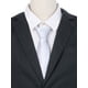 thumbnail image 4 of Corbatas de puntos INSPIRE CHIC para hombres, corbata de seda autoajustable de 3.1" de ancho para bodas, clásica en gris claro, talla única, 4 of 4