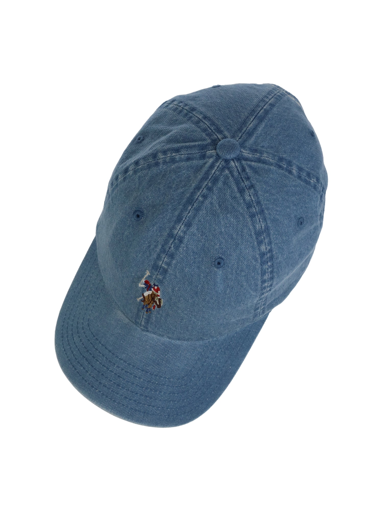 U.S. Polo Assn. Double Horseman Embroidered Dad Hat, Medium Blue, One Size