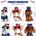 thumbnail image 4 of Ayieyill 3pcs 4th of July Patriotic Dog Figurines, Fourth of July Independence Day Decorations, Memorial Day Decor, Black, 4 of 7