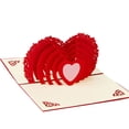 thumbnail image 1 of WEUVEB 2Pcs Creative Wedding Invitation Cards in Red Paper with Elegant Heart Pattern, 1 of 8