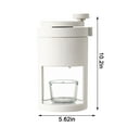 thumbnail image 3 of Trituradora de hielo manual | Manivela rotativa para hielo para bar y hogar | Cuchillas de acero inoxidable 30CR13 gruesas | Cuenco de vidrio | Compacto y desmontable | 14,4x26,1cm | Blanco | 1 pieza, 3 of 9