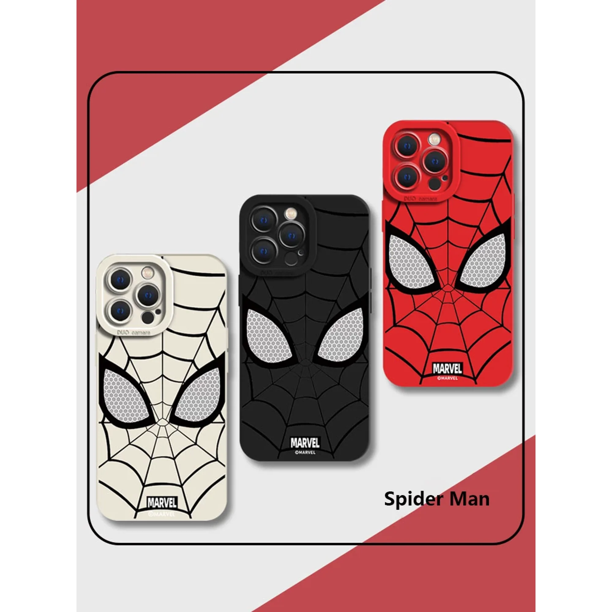 Marvel Spider Man Silicone Phone Case For iPhone 15 14 13 12 11